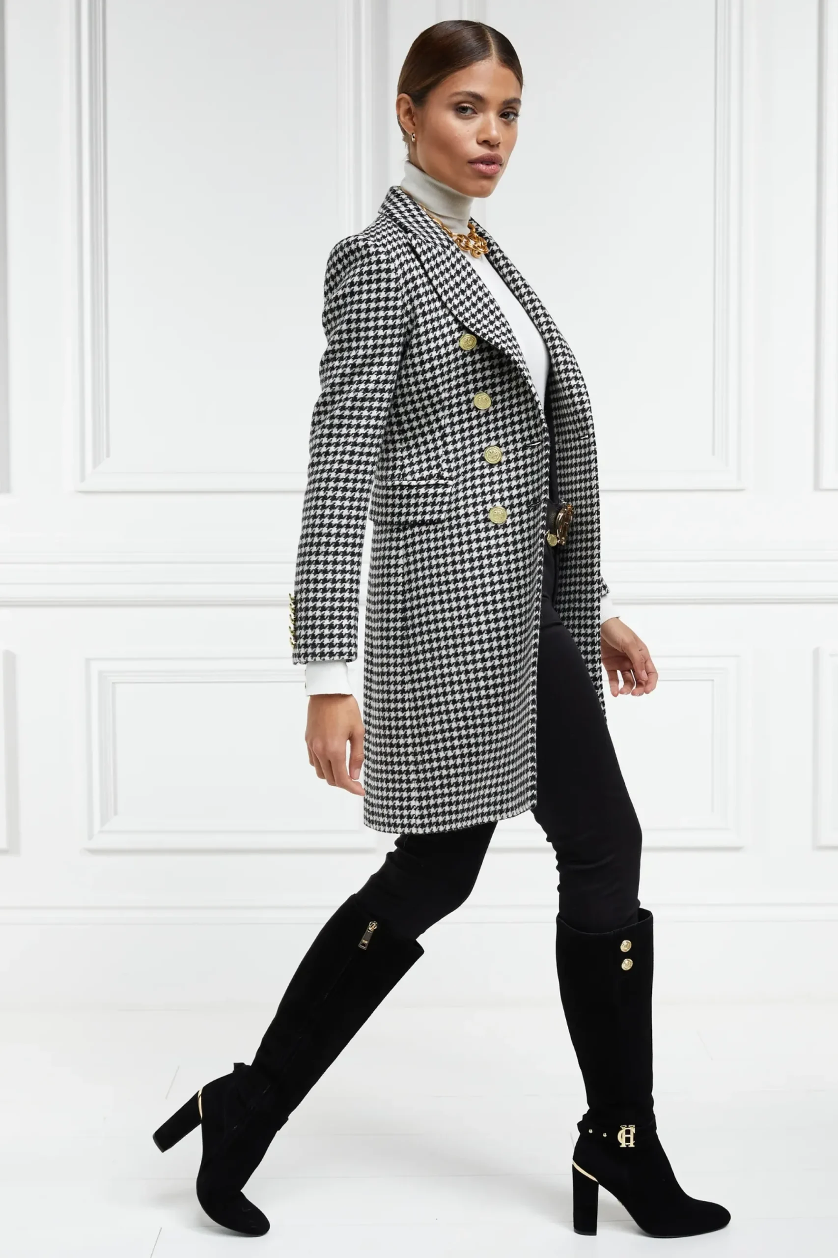 Holland Cooper Knightsbridge Coat Houndstooth Best