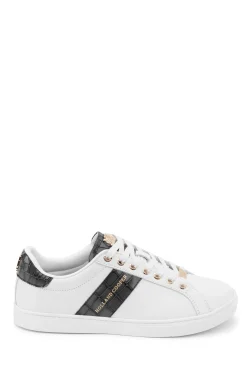 Holland Cooper Knightsbridge Court Trainer Black Croc Outlet