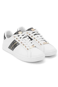 Holland Cooper Knightsbridge Court Trainer Black Croc Outlet