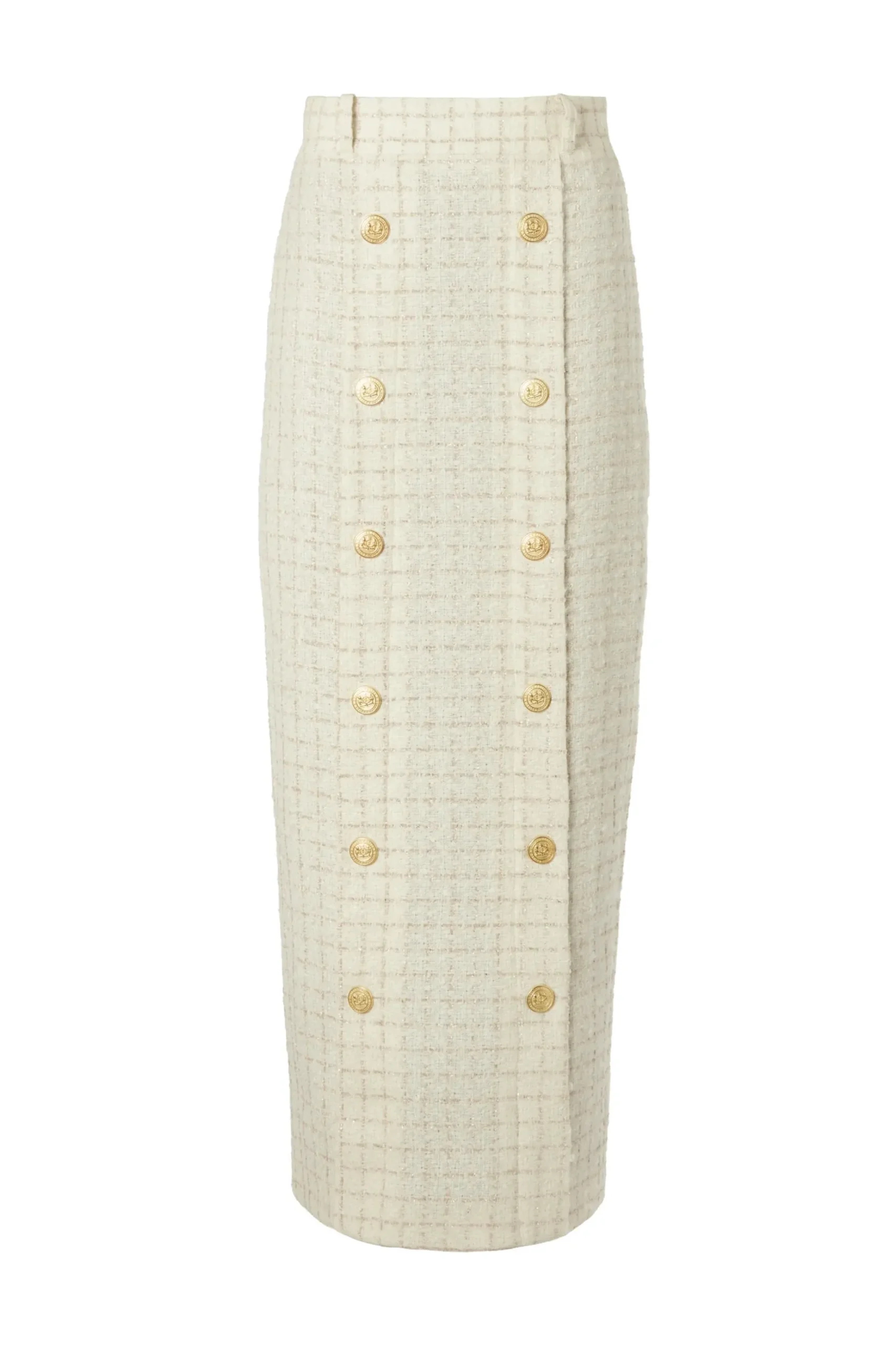 Holland Cooper Knightsbridge Maxi Skirt Ivory Sparkle Tweed