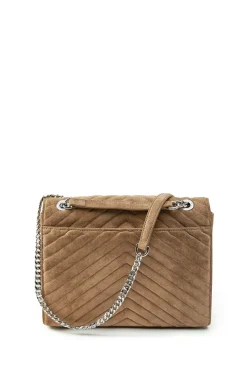 Holland Cooper Knightsbridge Shoulder Bag Taupe Suede Clearance