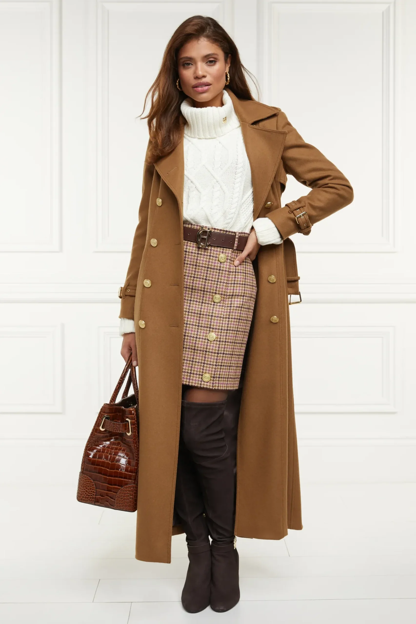 Holland Cooper Knightsbridge Skirt Sudeley Pink
