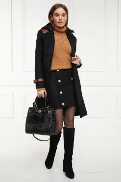 Holland Cooper Knightsbridge Skirt Soft Black Tan Online