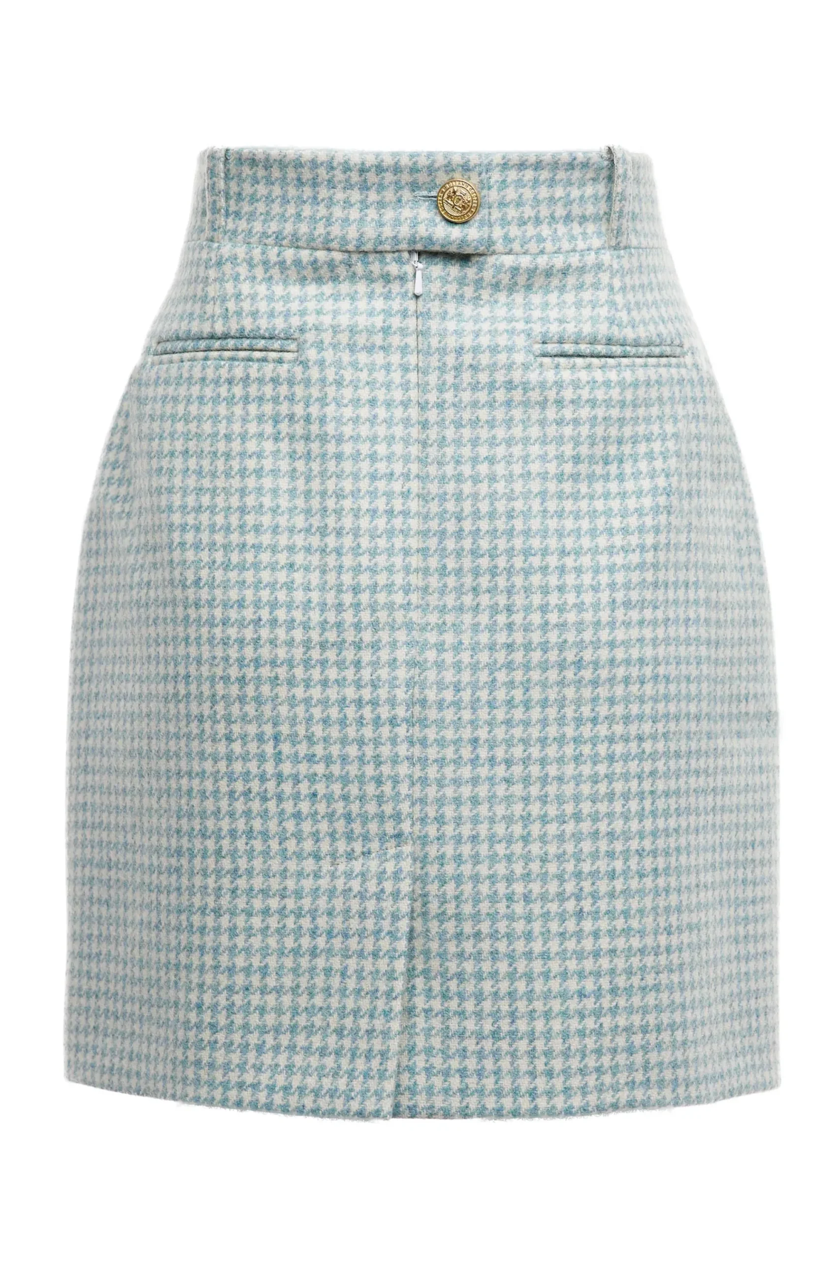 Holland Cooper Knightsbridge Skirt Teal Houndstooth Clearance