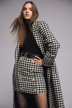 Holland Cooper Knightsbridge Skirt Large Scale Houndstooth Online