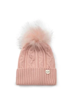 Holland Cooper Little Bobble Hat Soft Pink