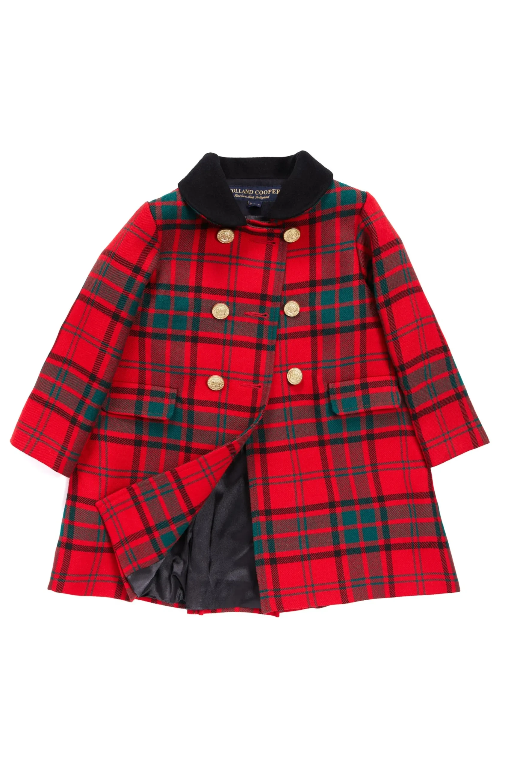 Holland Cooper Little Town Coat Red Tartan Online