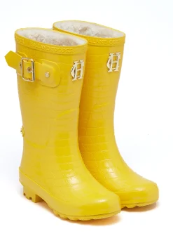 Holland Cooper Little Wellie - Junior Quack Yellow Clearance