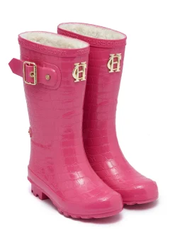 Holland Cooper Little Wellie - Junior Lollipop Pink Outlet
