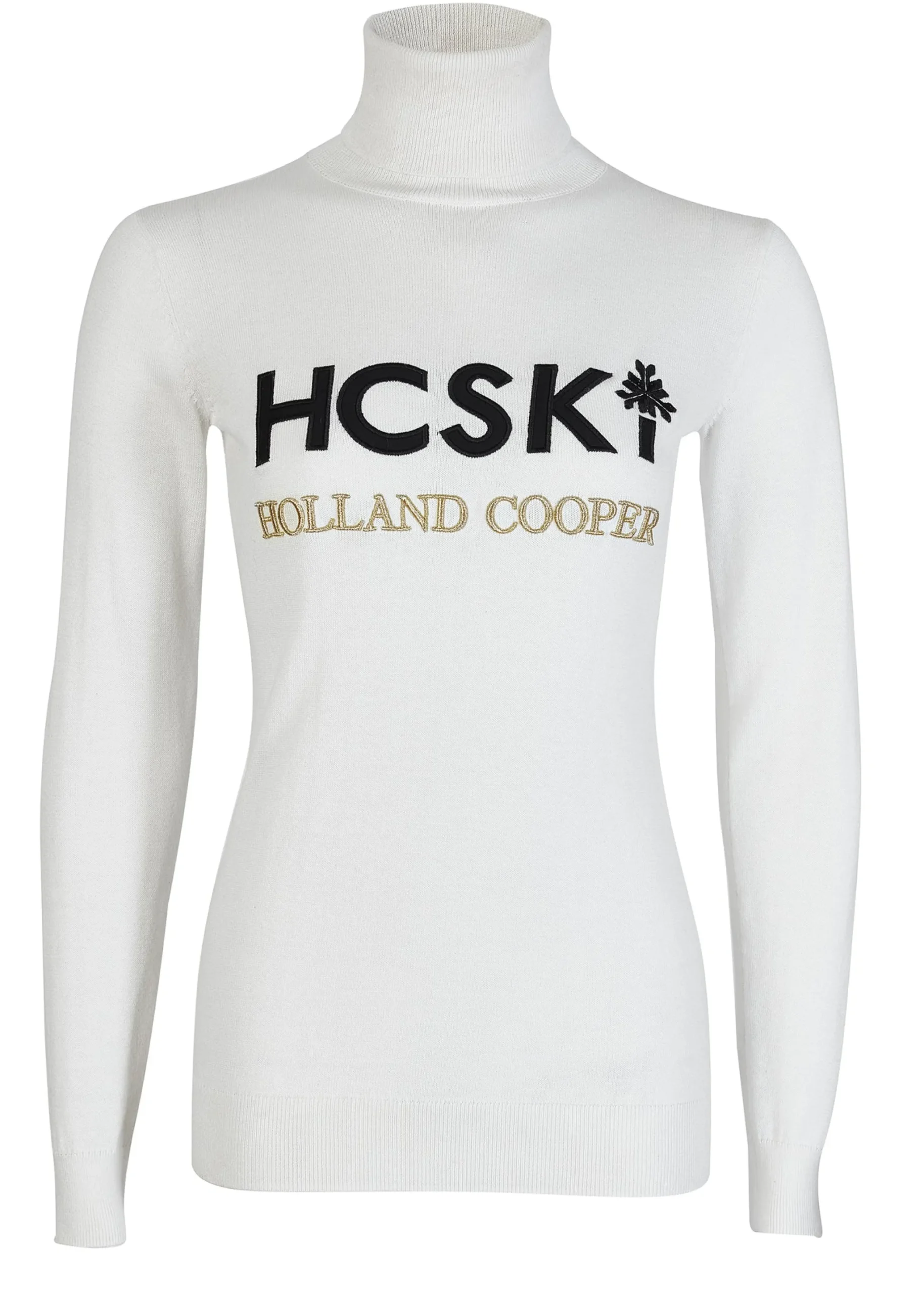 Holland Cooper Logo Ski Knit Winter White New