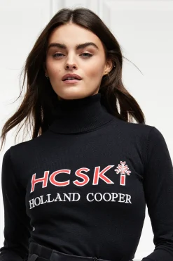 Holland Cooper Logo Ski Knit Black Best