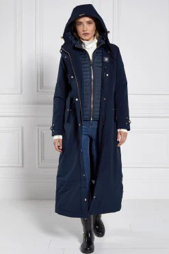 Holland Cooper Longline Training Coat Ink Navy Outlet