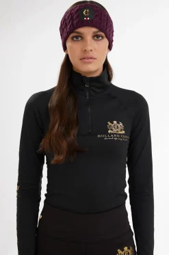 Holland Cooper Luxe Cable Knit Headband Mulberry Sale