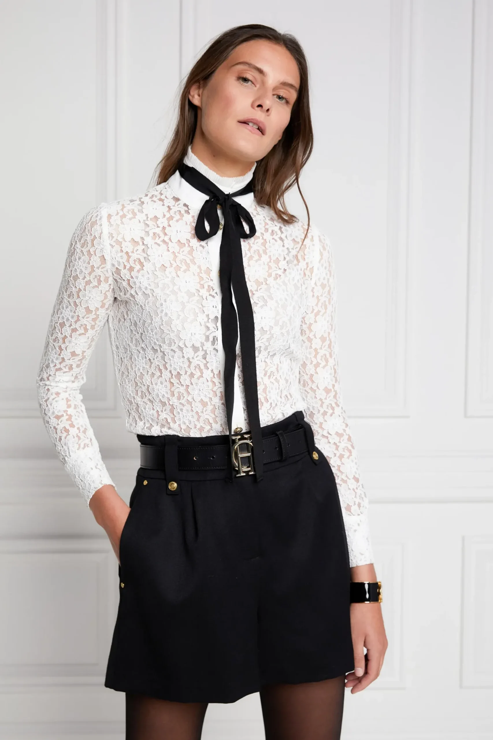 Holland Cooper Luxe Tailored Short Black Barathea Clearance