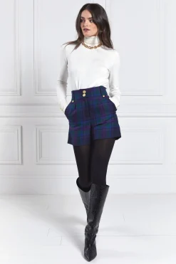 Holland Cooper Luxe Tailored Short Heather Tartan Online