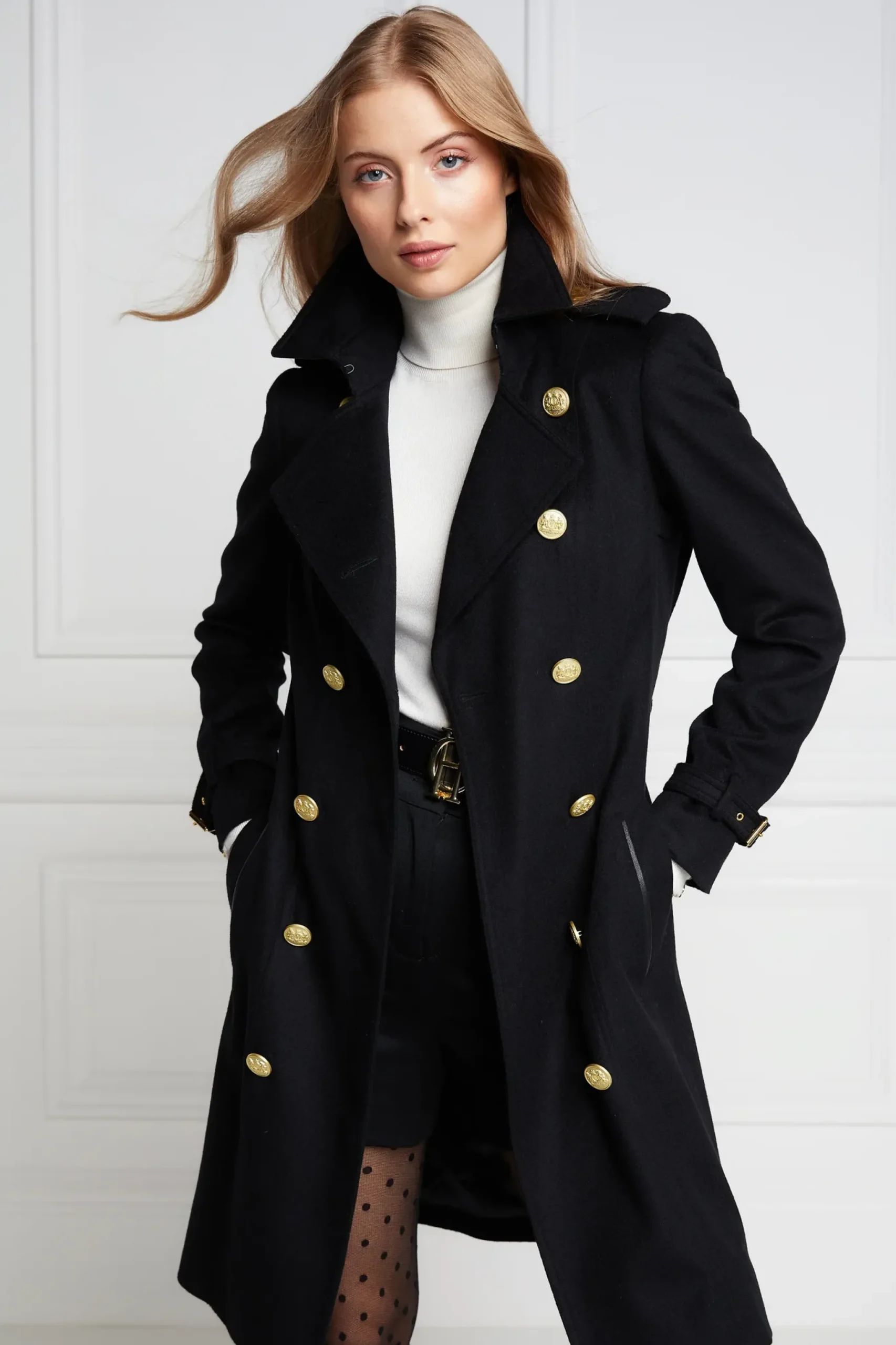 Holland Cooper Marlborough Trench Coat Soft Black Online