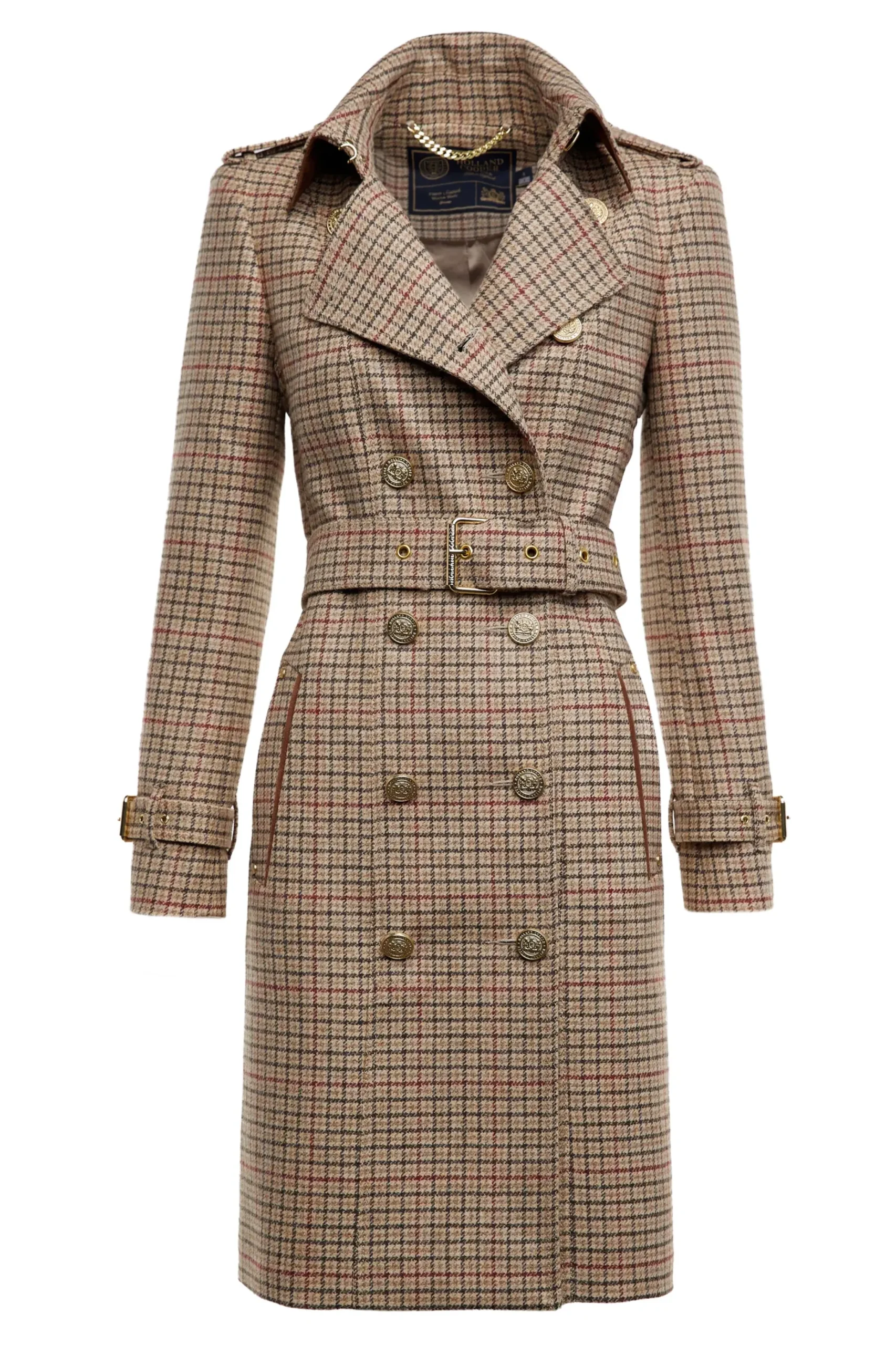 Holland Cooper Marlborough Trench Coat Charlton Tweed Discount