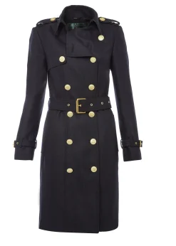 Holland Cooper Marlborough Trench Coat Soft Navy Outlet