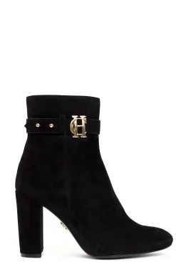 Holland Cooper Mayfair Suede Ankle Boot Black Outlet