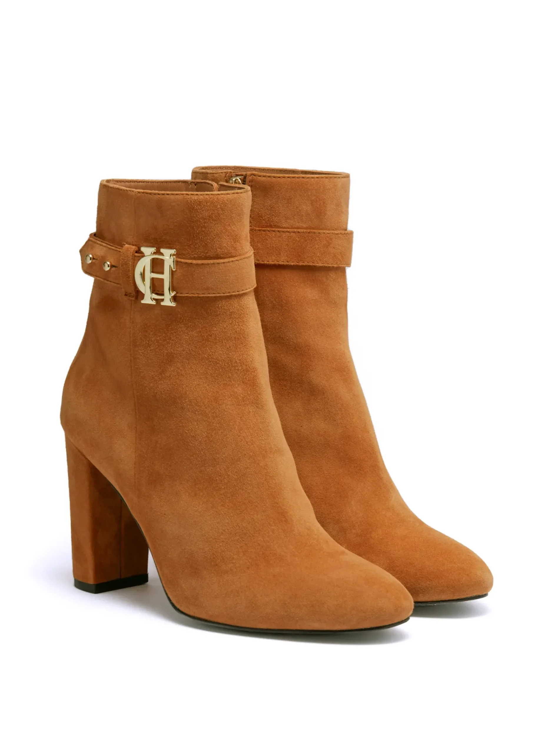 Holland Cooper Mayfair Suede Ankle Boot Tan