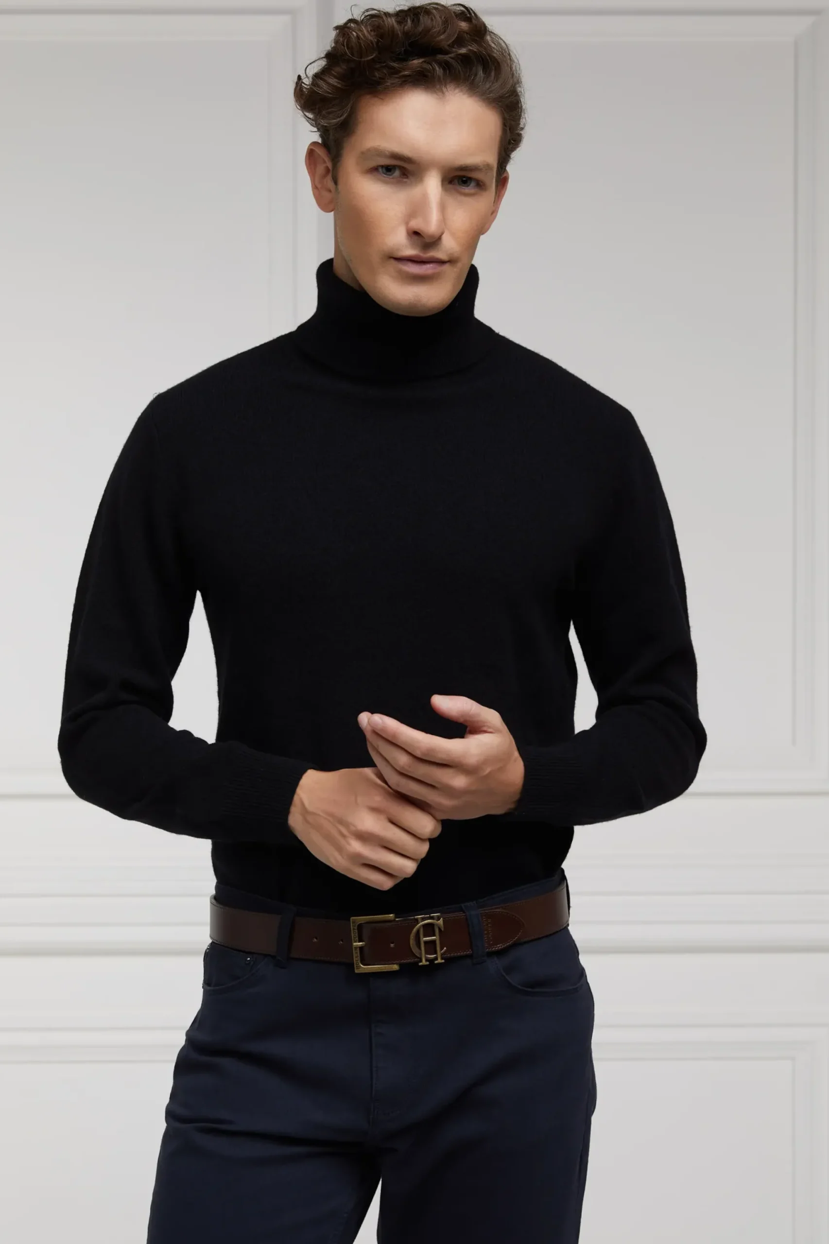 Holland Cooper Men's Classic Belt Chocolate Hot