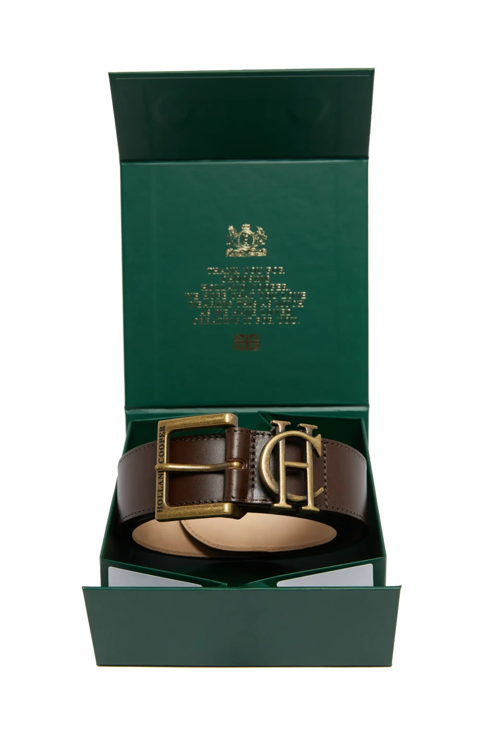 Holland Cooper Men's Classic Belt Chocolate Hot