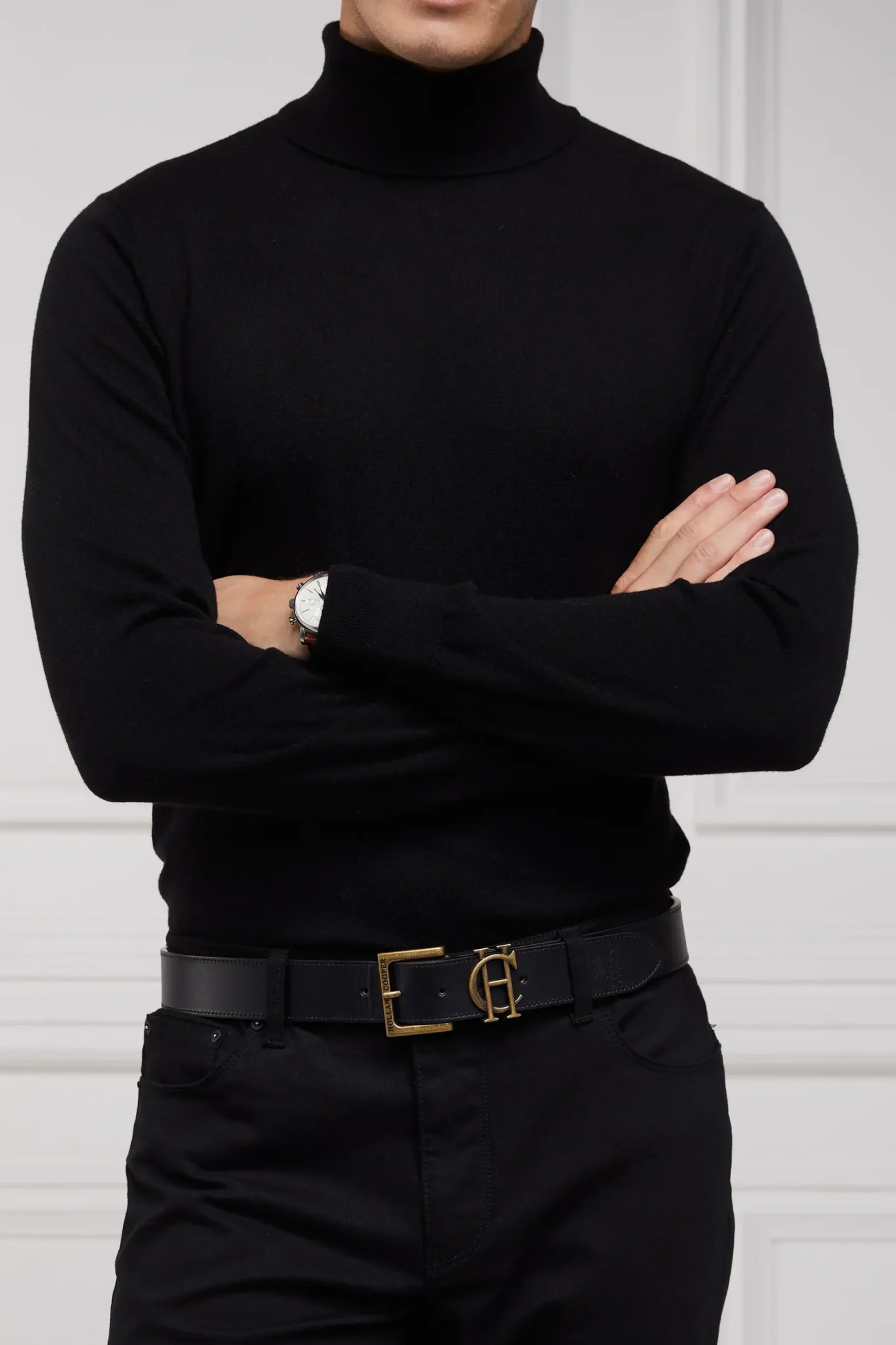 Holland Cooper Men's Classic Belt Black New