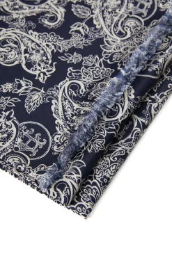 Holland Cooper Men's Silk Scarf Ink Navy Cream Paisley Online