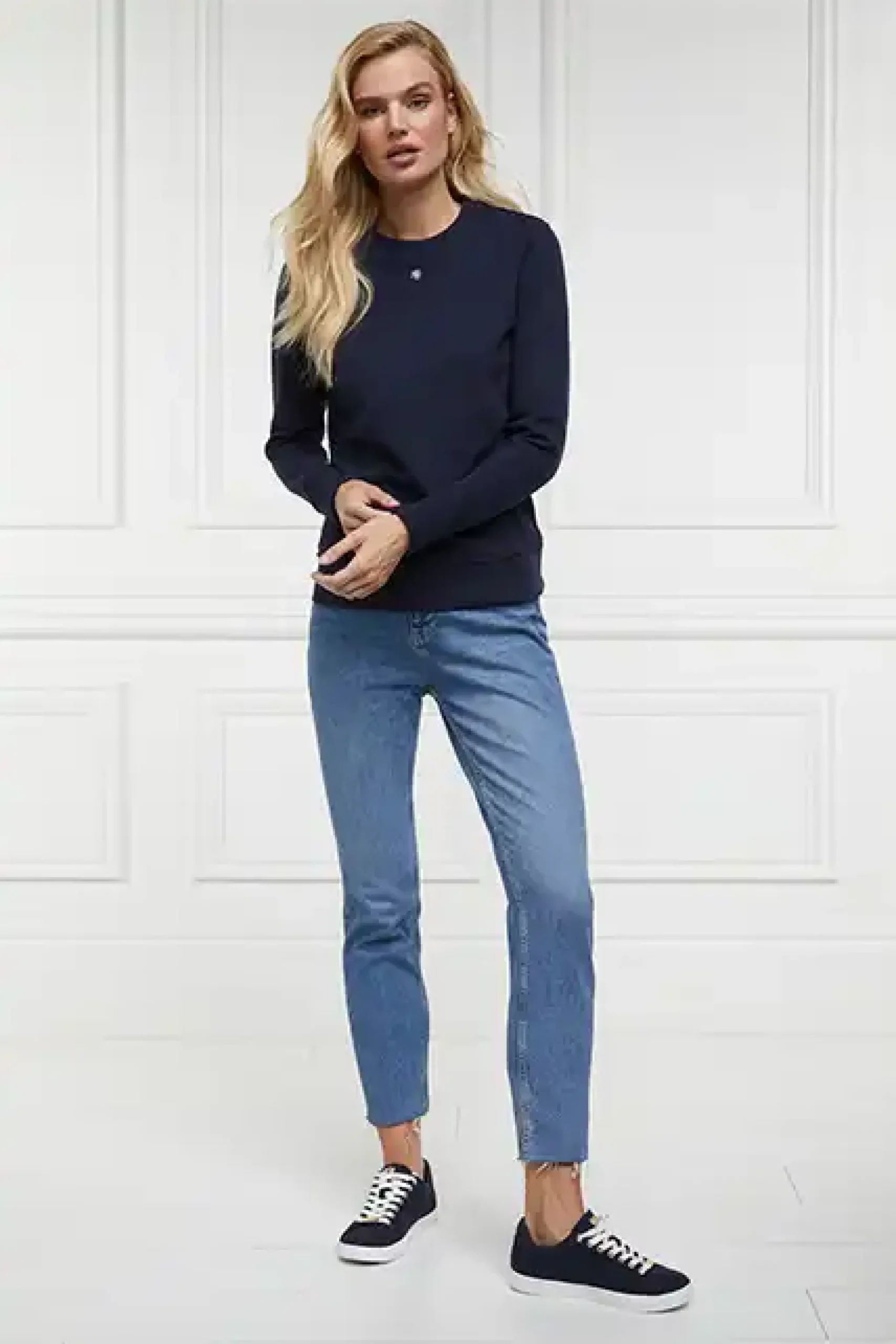 Holland Cooper Monogram Crew Neck Sweat Ink Navy Online