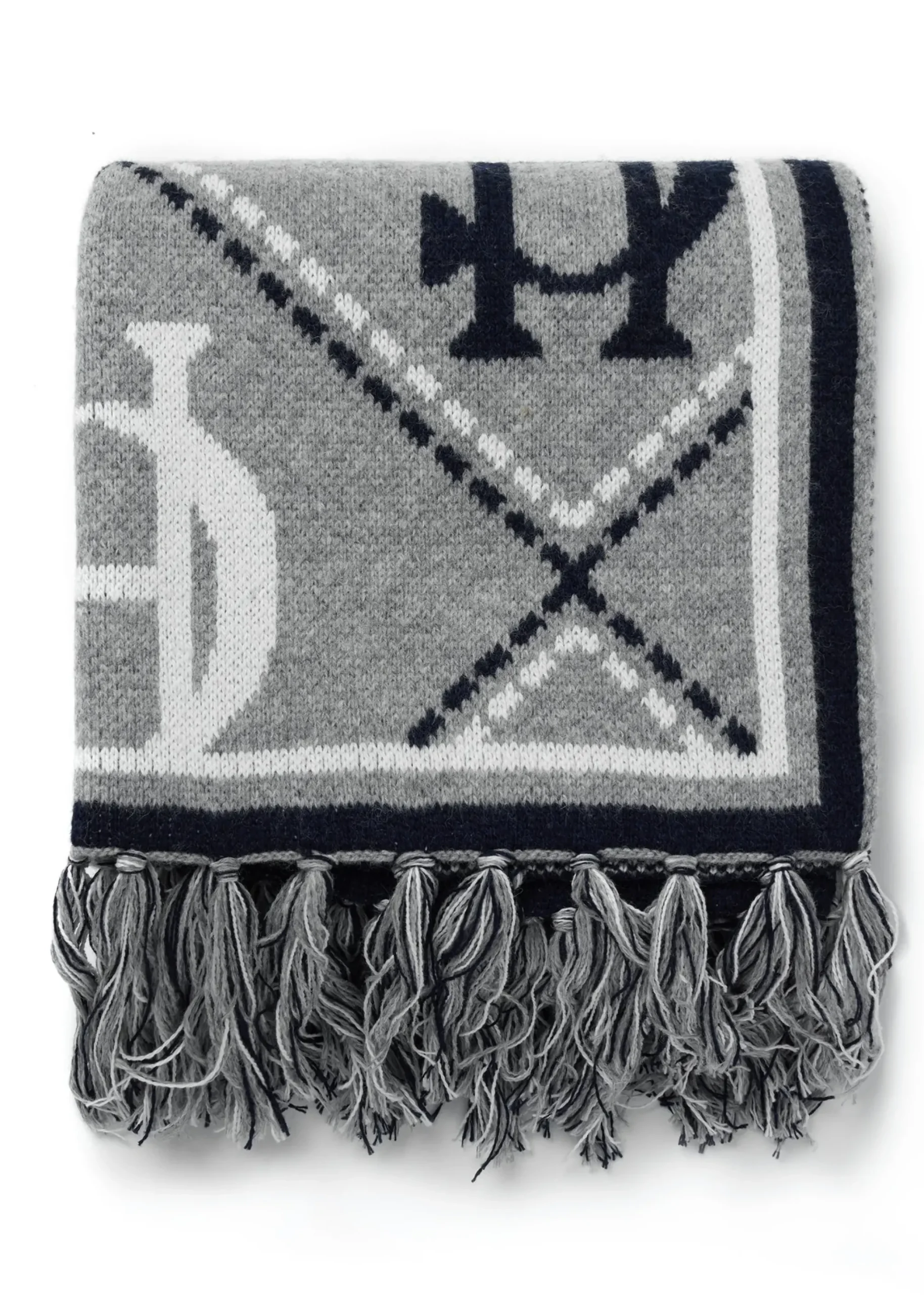 Holland Cooper Monogram Scarf Grey Marl Online