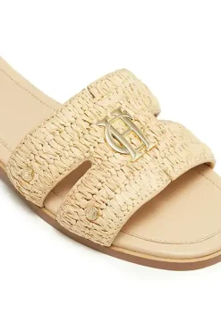 Holland Cooper Monogram Slides Natural Straw Online