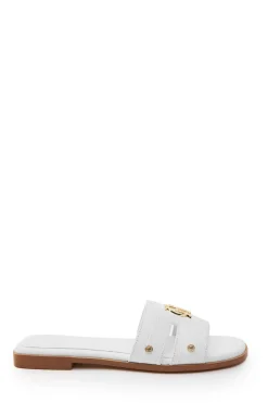 Holland Cooper Monogram Slides White Croc Sale