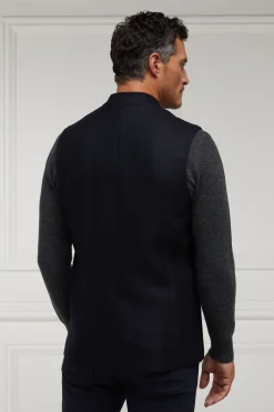 Holland Cooper Nehru Gilet Navy Loxley Clearance