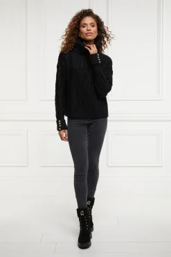 Holland Cooper Noveli Cable Knit Black Online