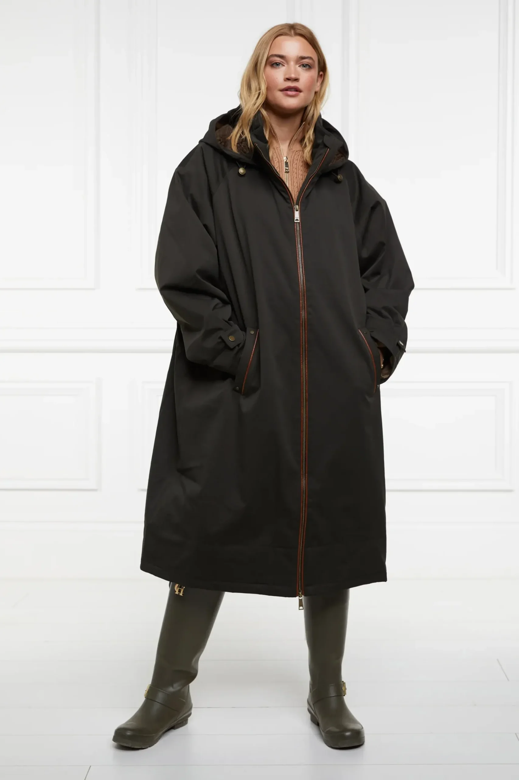 Holland Cooper One-Size Waterproof Coat Khaki Discount
