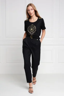 Holland Cooper Ornate Crest Tee Black Online