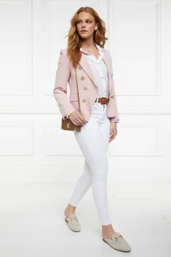 Holland Cooper Oversized Cotton Lace Shirt Pink Stripe Outlet