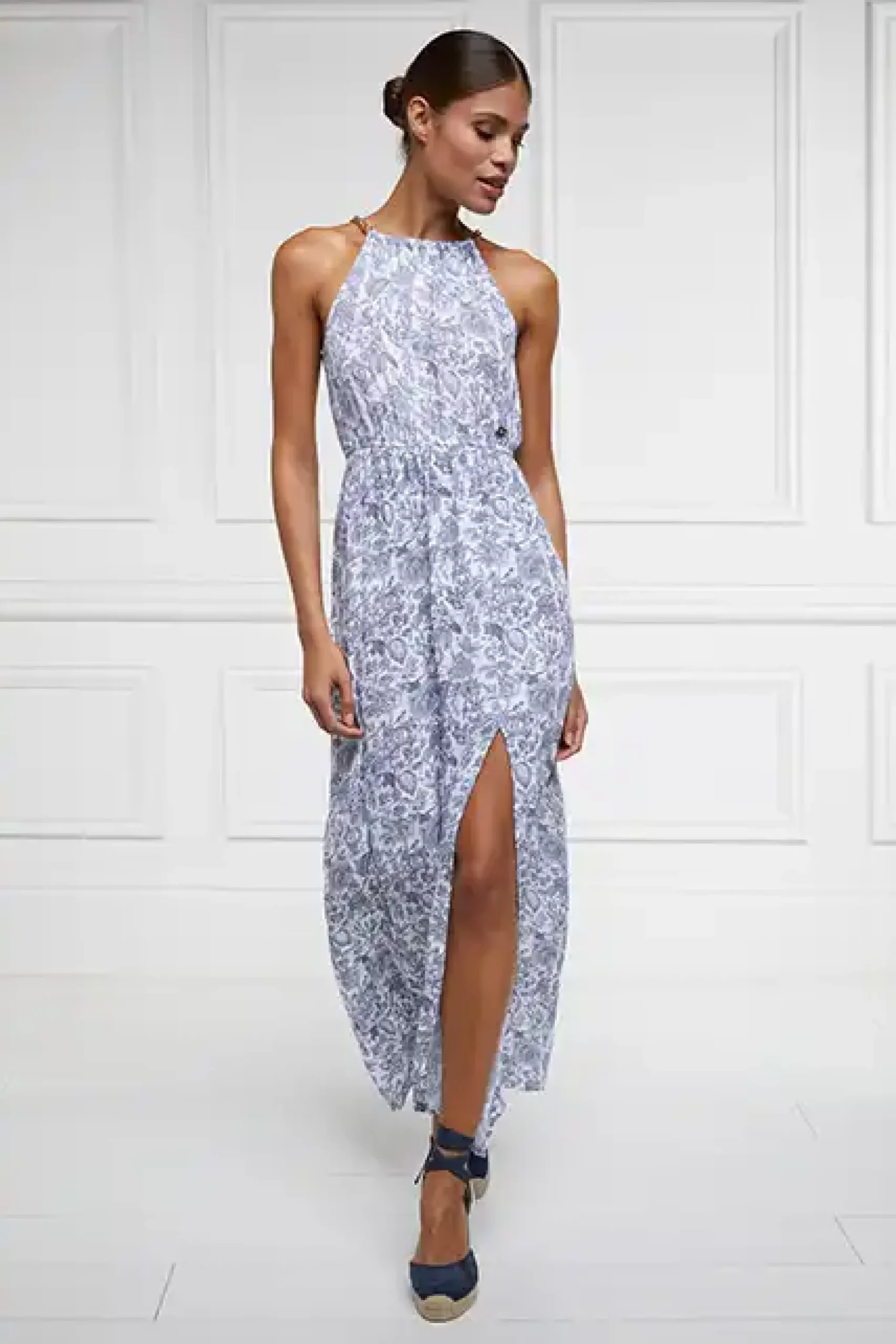 Holland Cooper Paloma Maxi Dress White Willow Discount