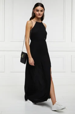 Holland Cooper Paloma Maxi Dress Black New