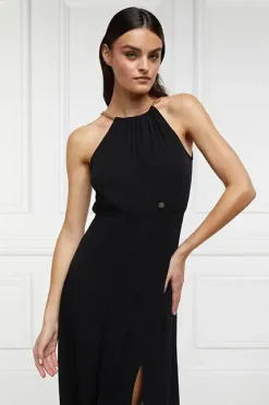 Holland Cooper Paloma Maxi Dress Black New
