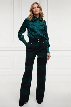Holland Cooper Penny Jacquard Shirt Emerald