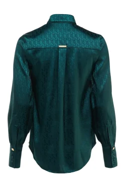 Holland Cooper Penny Jacquard Shirt Emerald