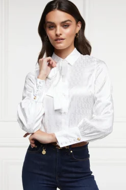 Holland Cooper Penny Jacquard Shirt White Hot