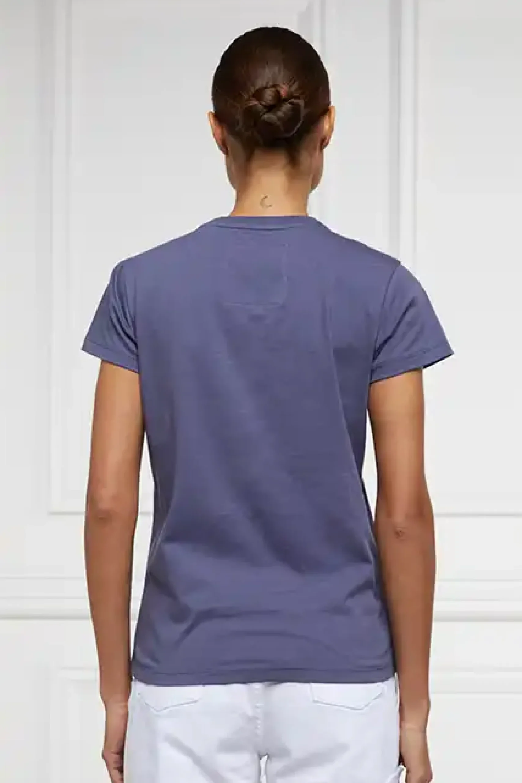 Holland Cooper Polo Club Tee Yale Blue Outlet