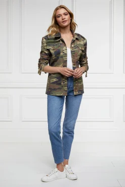 Holland Cooper Premium Artillery Jacket Washed Camo Hot