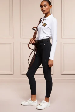 Holland Cooper Premium Mid Rise Breeches Black Clearance
