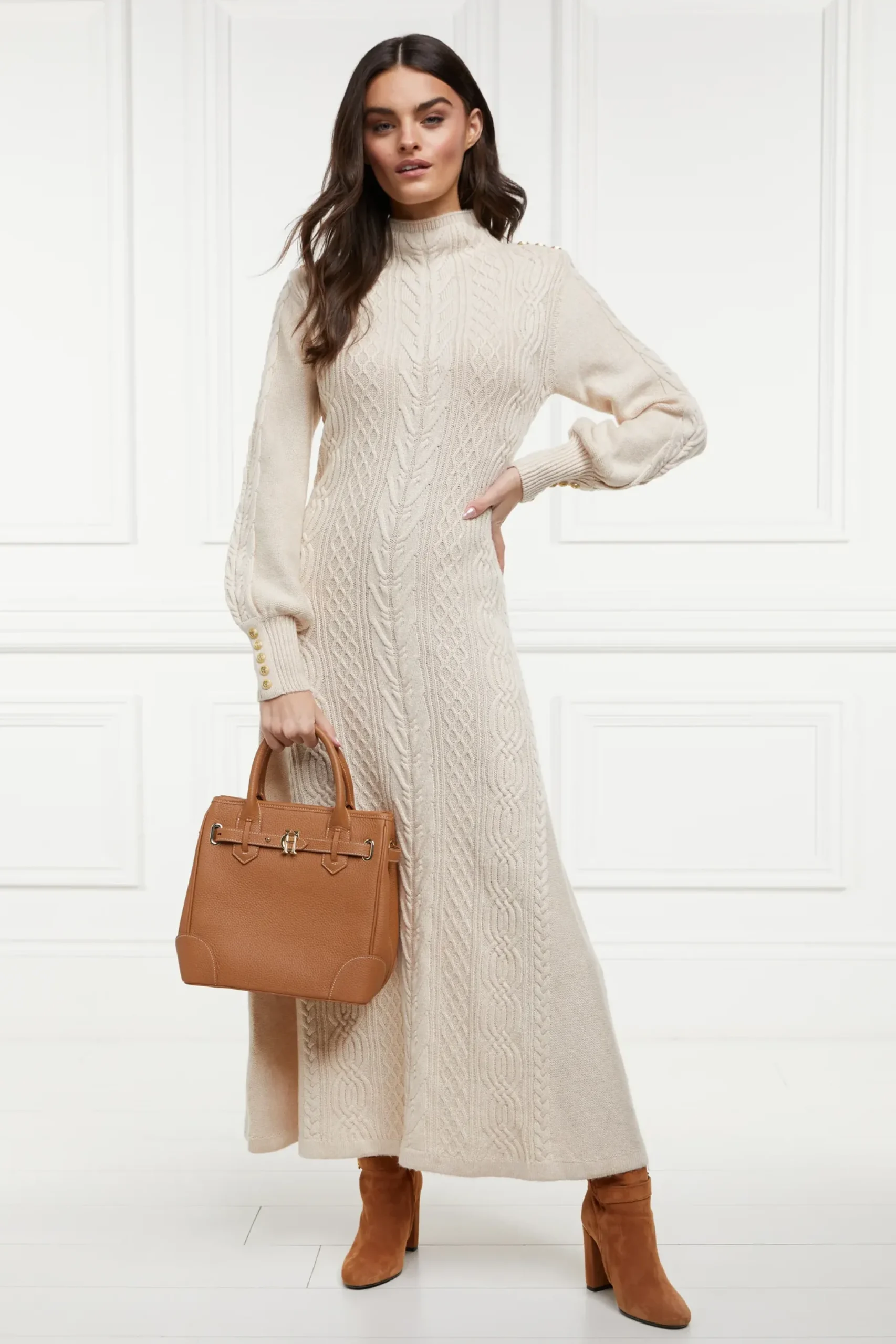 Holland Cooper Rachel Maxi Dress Oatmeal