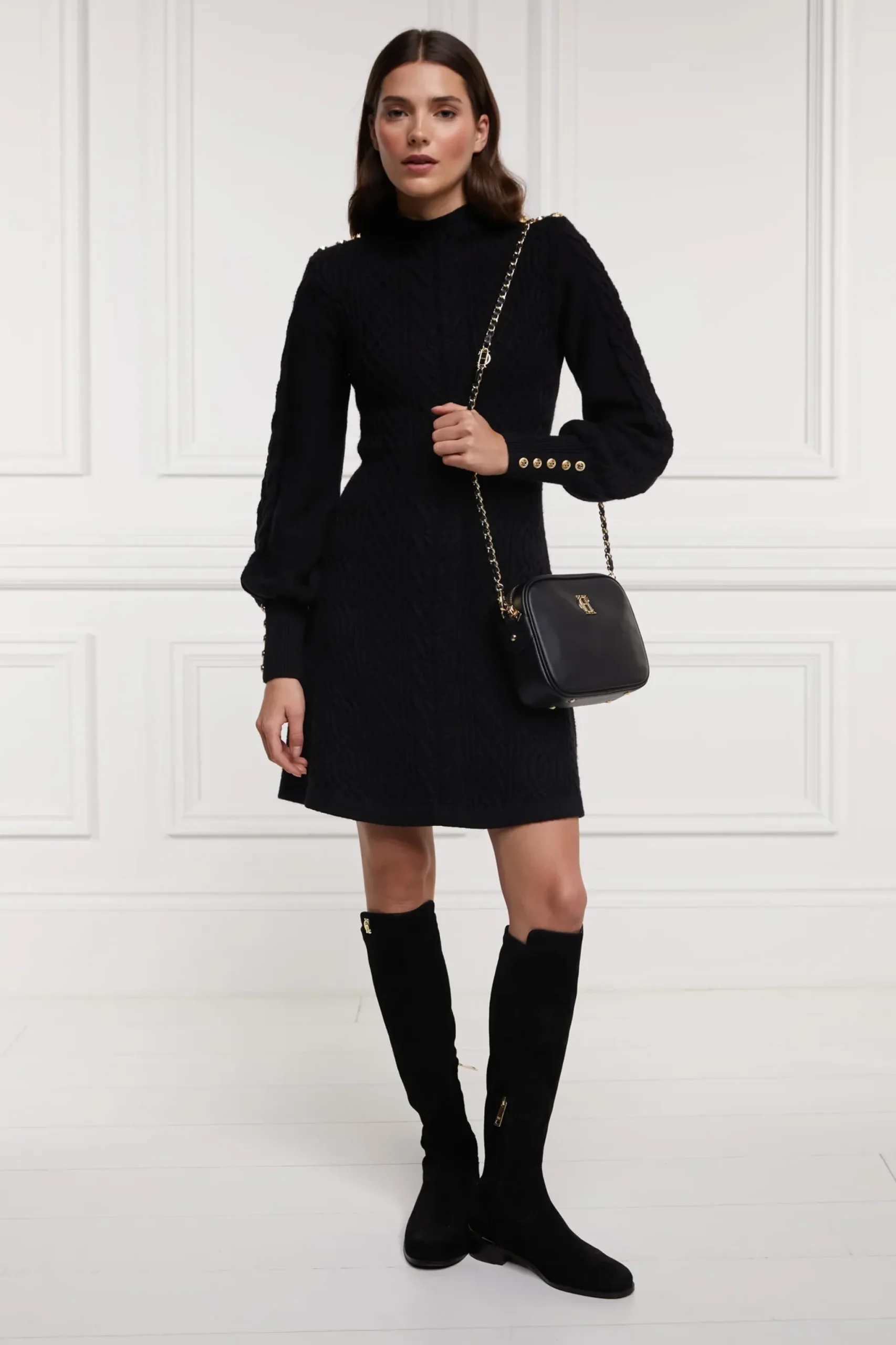 Holland Cooper Rachel Mini Dress Black