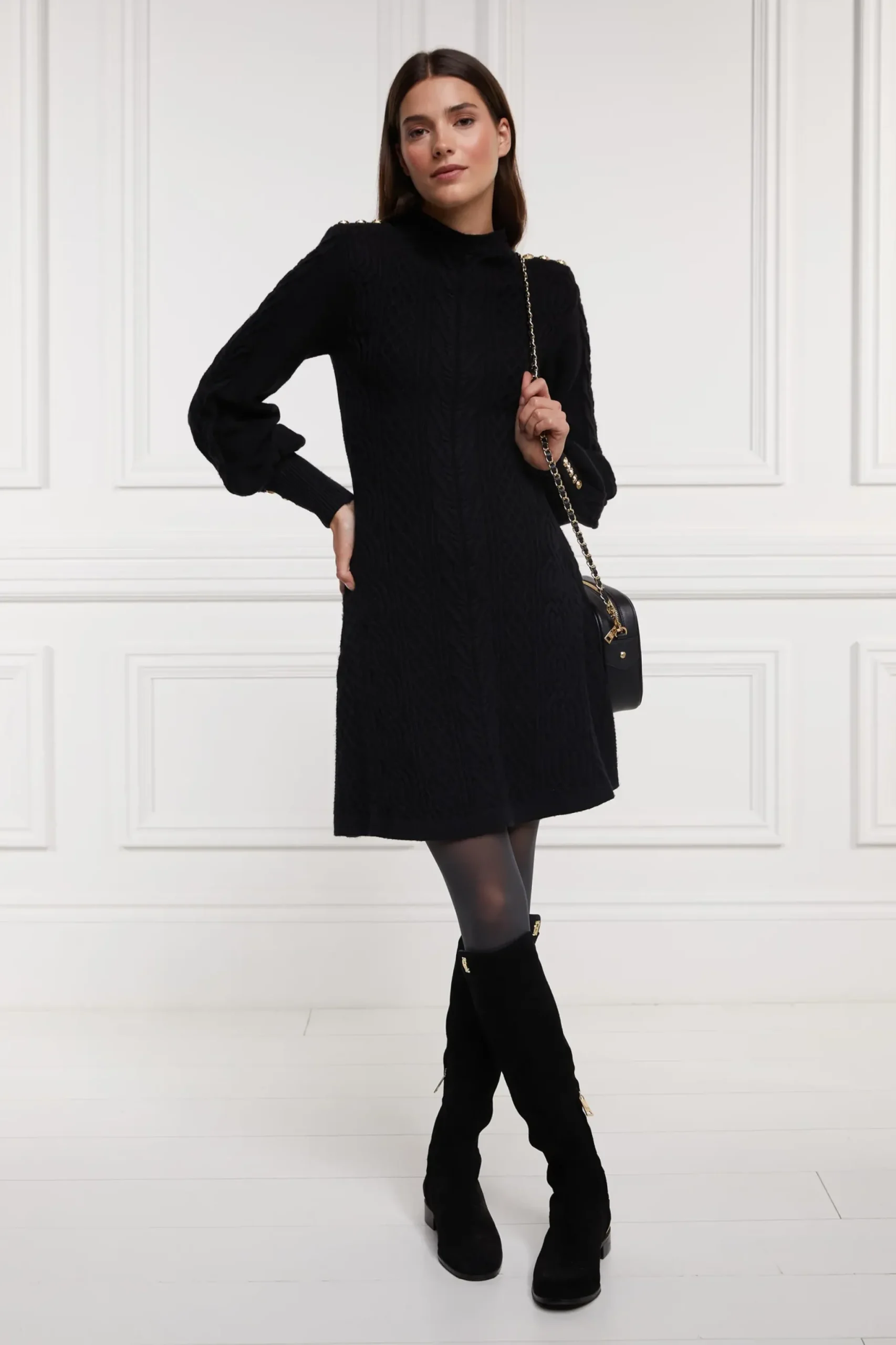 Holland Cooper Rachel Mini Dress Black