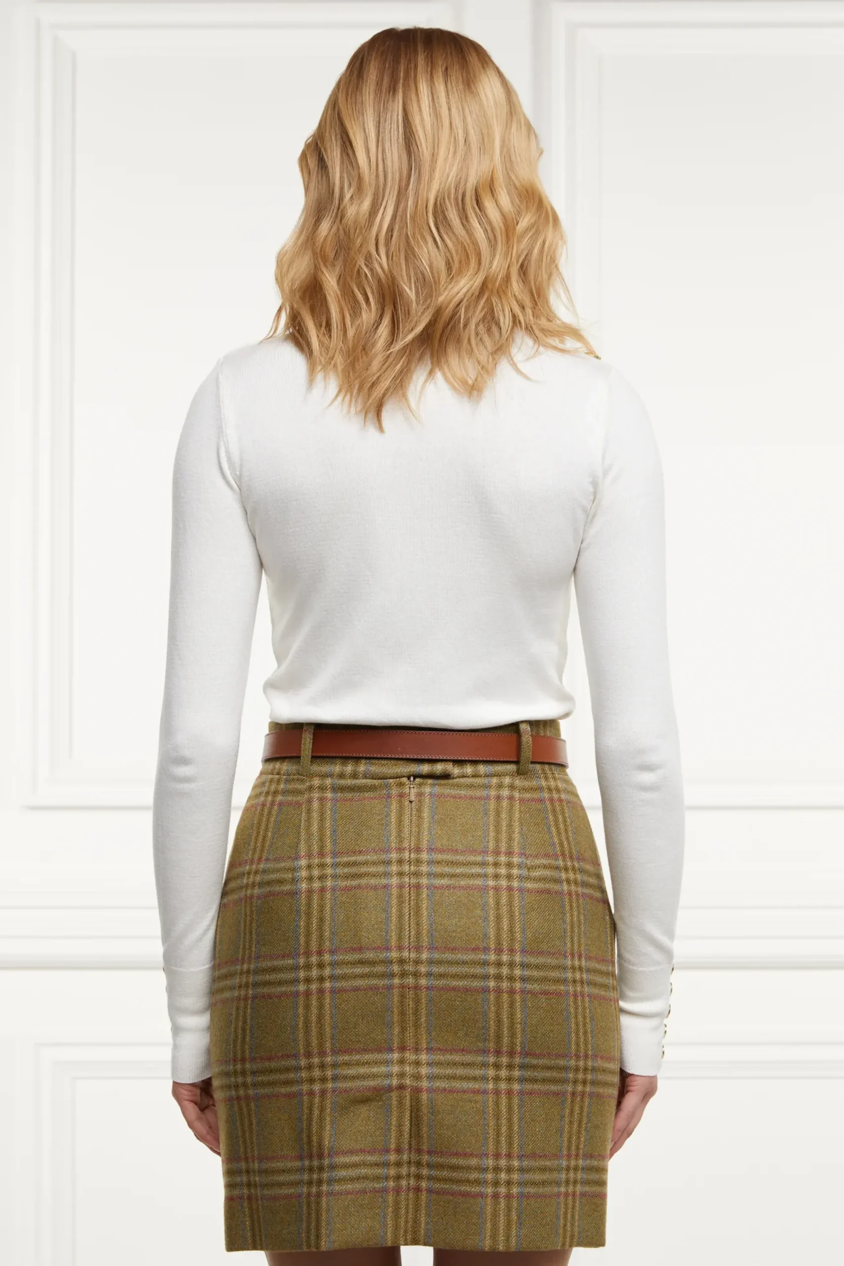 Holland Cooper Regency Skirt Avebury Green Check Online